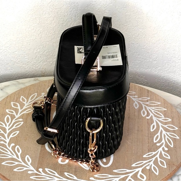 Anne Klein Ruched Top Handle Train Case, Detachable Crossbody Strap, adorable❤️ - Picture 3 of 8